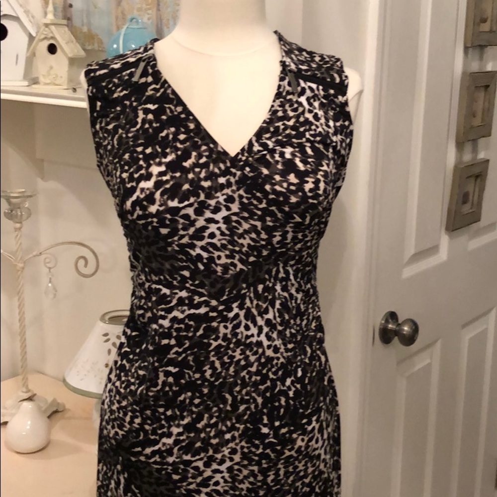 ALFANI SIZE 2 SLEEVELESS PRINTED DRESS